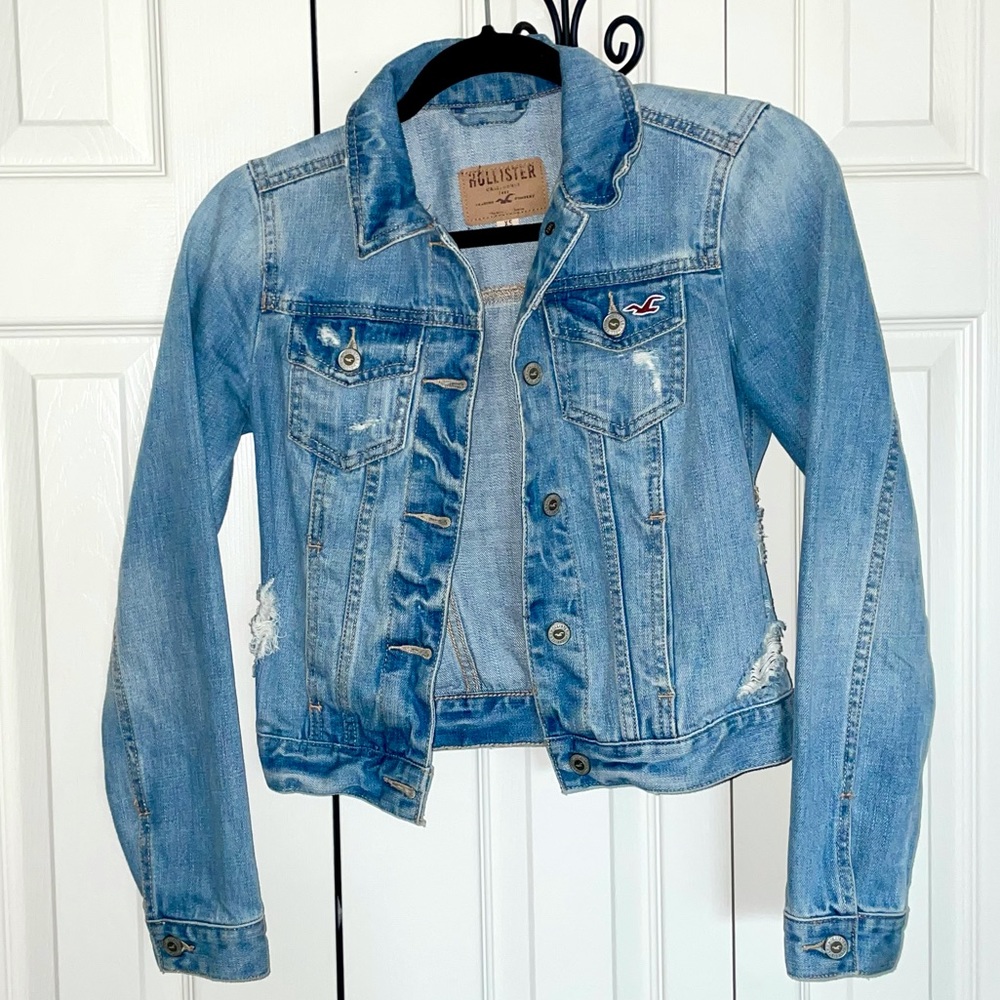 Distressed Hollister Jean Jacket